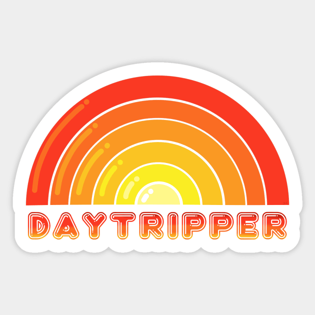 Retro Rainbow Daytripper Sticker by LittleBunnySunshine